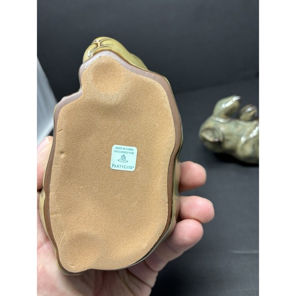 PartyLite Bunny Rabbit Terra Cotta Tea Light‎ Candle Holders Lot 2 Country Decor - Picture 6 of 9